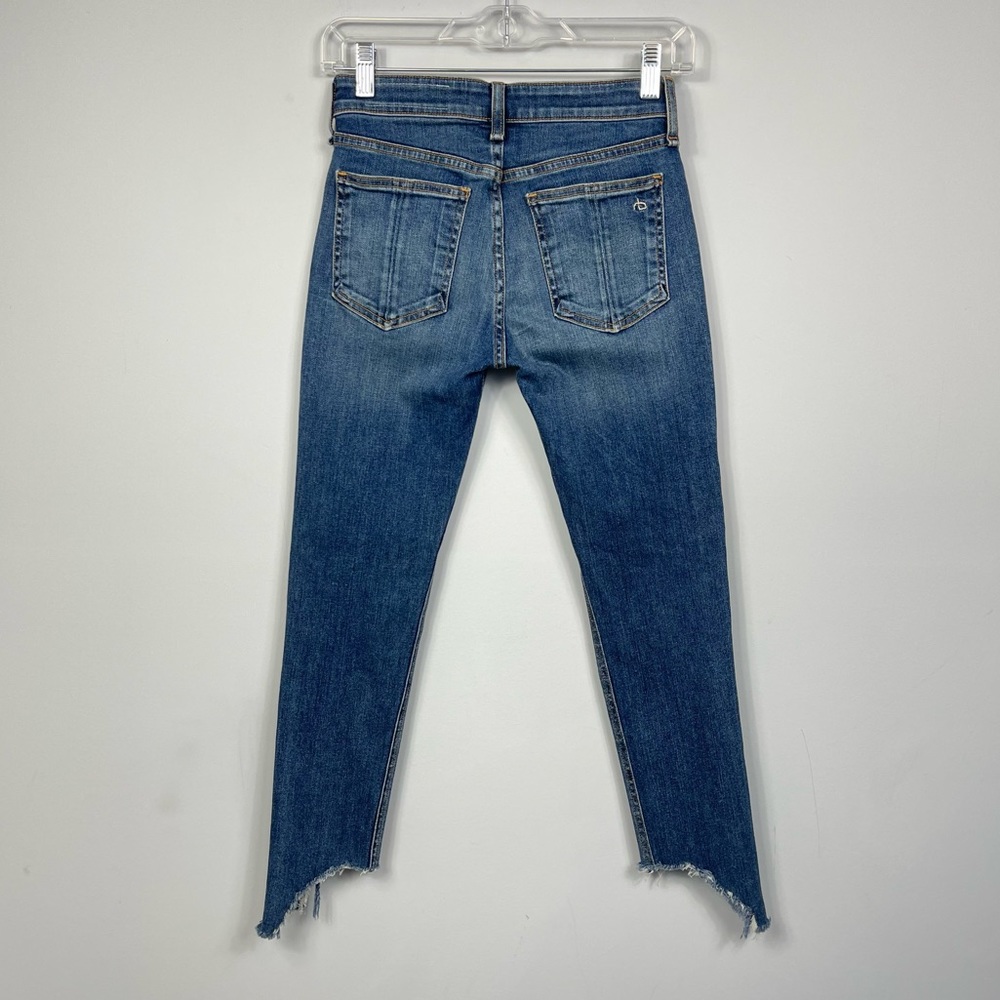 RAG & BONE Jeans Cate Step Hem Mid Rise Ankle Skinny in Hampton Size 24 - Picture 5 of 16